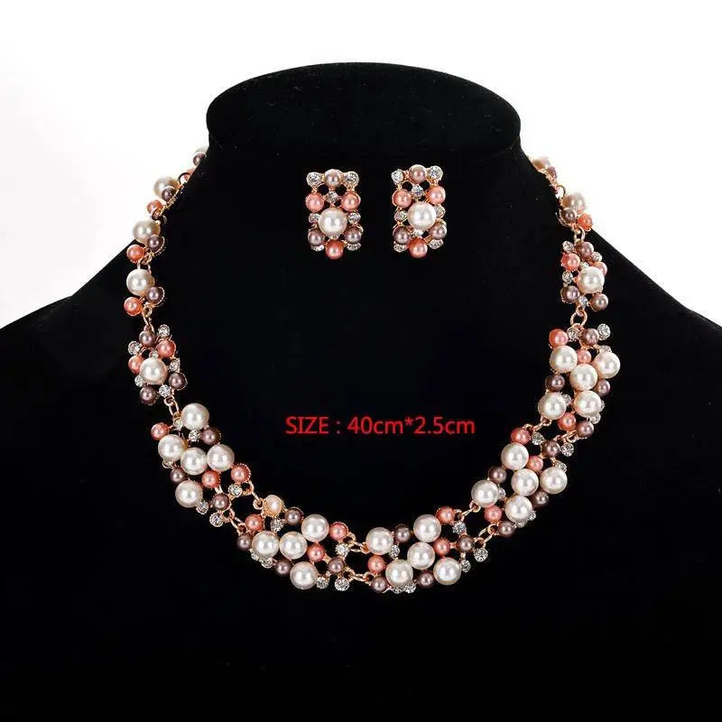 Pearl Necklace Collier Femme Collares Statement Multilayer Choker Statement Jewelry Women Simulated Pearl Necklaces & Pendants