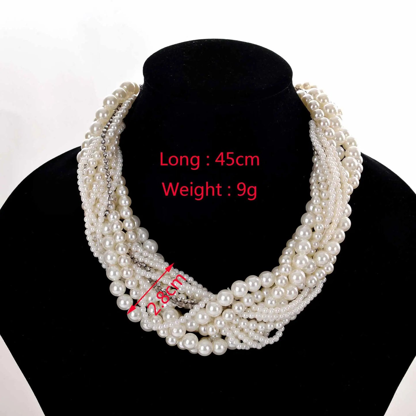 Pearl Necklace Collier Femme Collares Statement Multilayer Choker Statement Jewelry Women Simulated Pearl Necklaces & Pendants