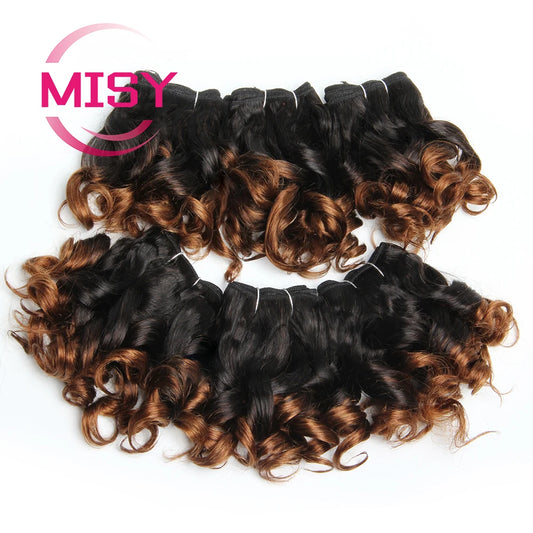 Brazilian Natural Human Hair 200g/Lot Short Curly Hair Bundles Ombre Color 1B 99J 30 27 For Women Hair Extensions Human Hair