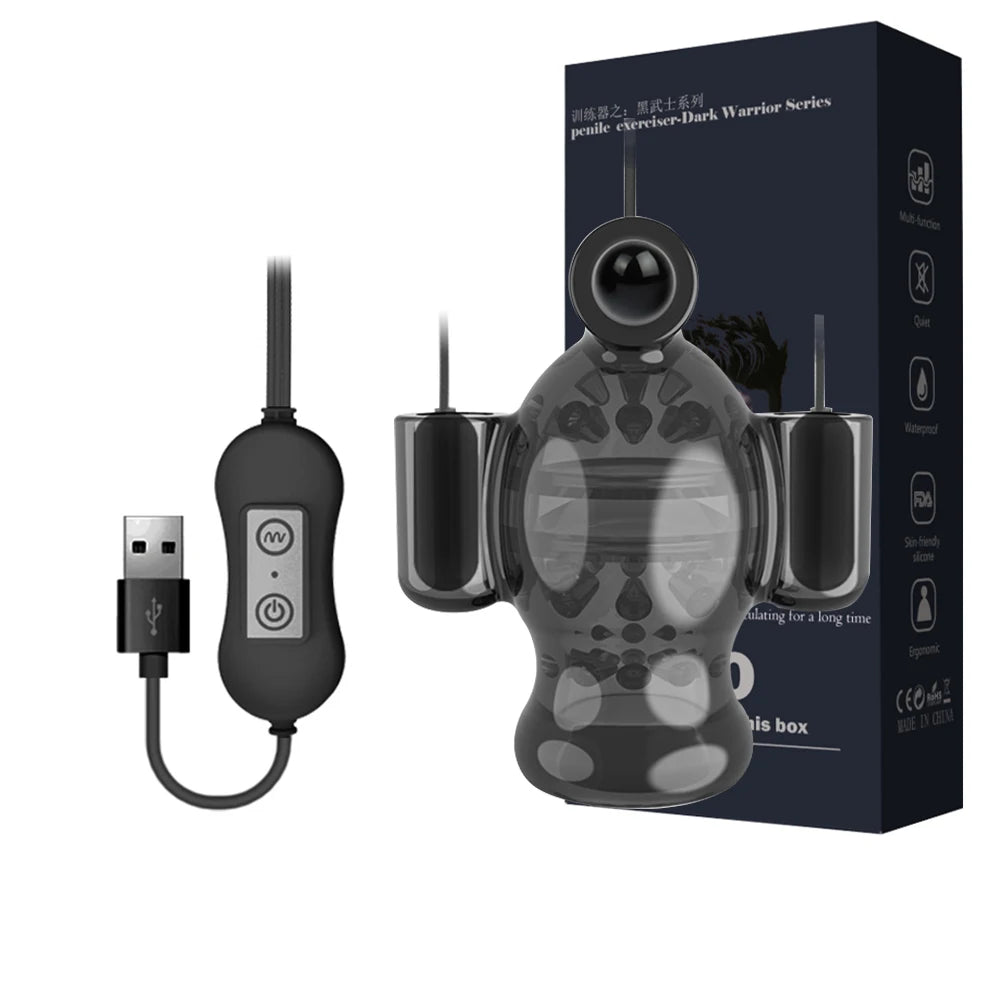 Penis Vibrator Sex Toys for Men Penis Delay Trainer Male Masturbator Delay Lasting Trainer Sex Products Glans Vibrator For Man