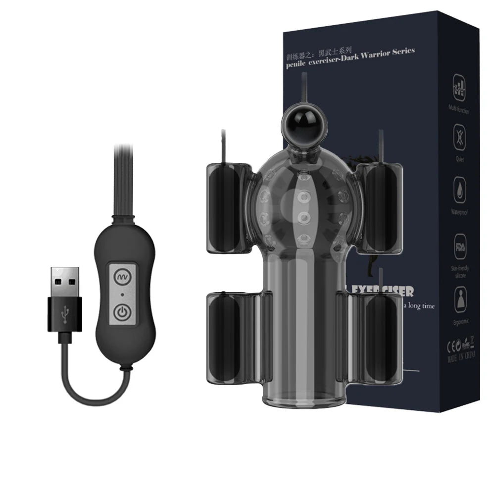 Penis Vibrator Sex Toys for Men Penis Delay Trainer Male Masturbator Delay Lasting Trainer Sex Products Glans Vibrator For Man