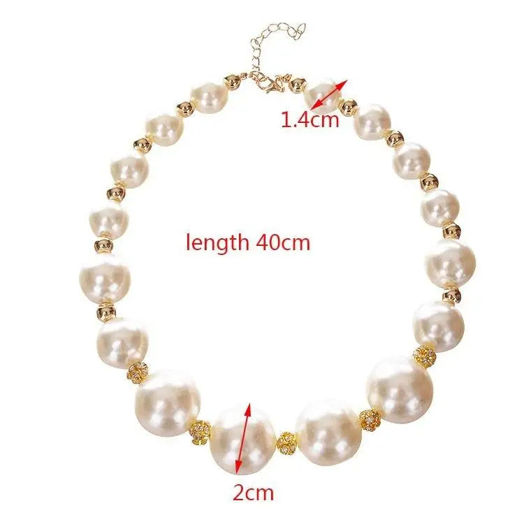 Pearl Necklace Collier Femme Collares Statement Multilayer Choker Statement Jewelry Women Simulated Pearl Necklaces & Pendants