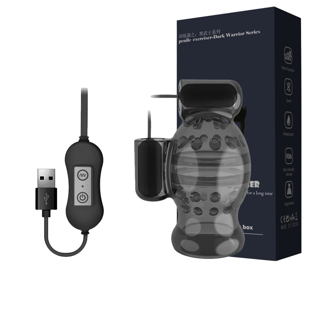 Penis Vibrator Sex Toys for Men Penis Delay Trainer Male Masturbator Delay Lasting Trainer Sex Products Glans Vibrator For Man