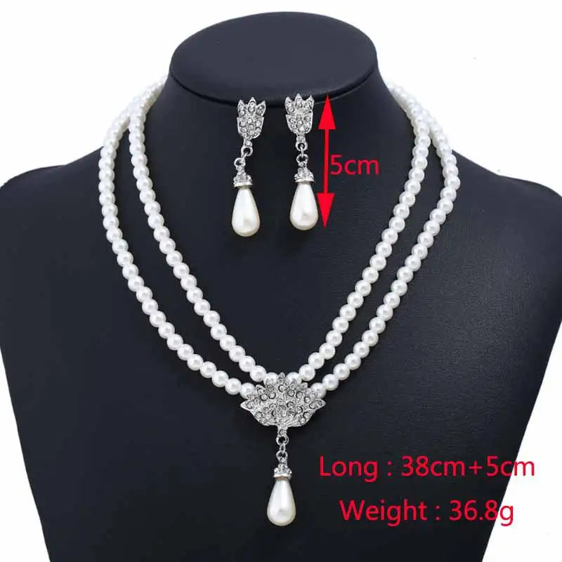 Pearl Necklace Collier Femme Collares Statement Multilayer Choker Statement Jewelry Women Simulated Pearl Necklaces & Pendants