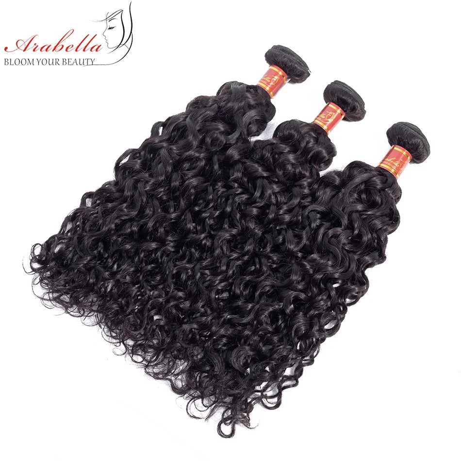 Peruvian Water Wave Hair Bundles 100% Human Hair Extension Arabella Remy Hair Weave Bundles For Black Women
