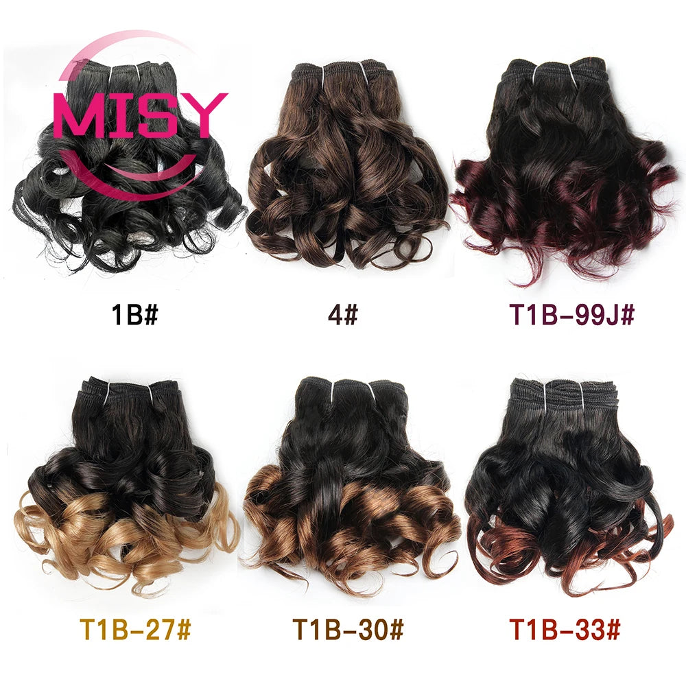 Brazilian Natural Human Hair 200g/Lot Short Curly Hair Bundles Ombre Color 1B 99J 30 27 For Women Hair Extensions Human Hair