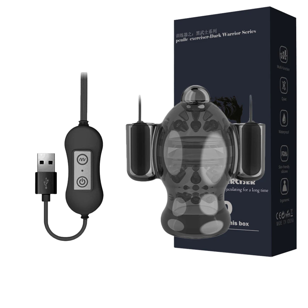 Penis Vibrator Sex Toys for Men Penis Delay Trainer Male Masturbator Delay Lasting Trainer Sex Products Glans Vibrator For Man