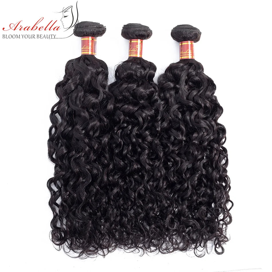 Peruvian Water Wave Hair Bundles 100% Human Hair Extension Arabella Remy Hair Weave Bundles For Black Women