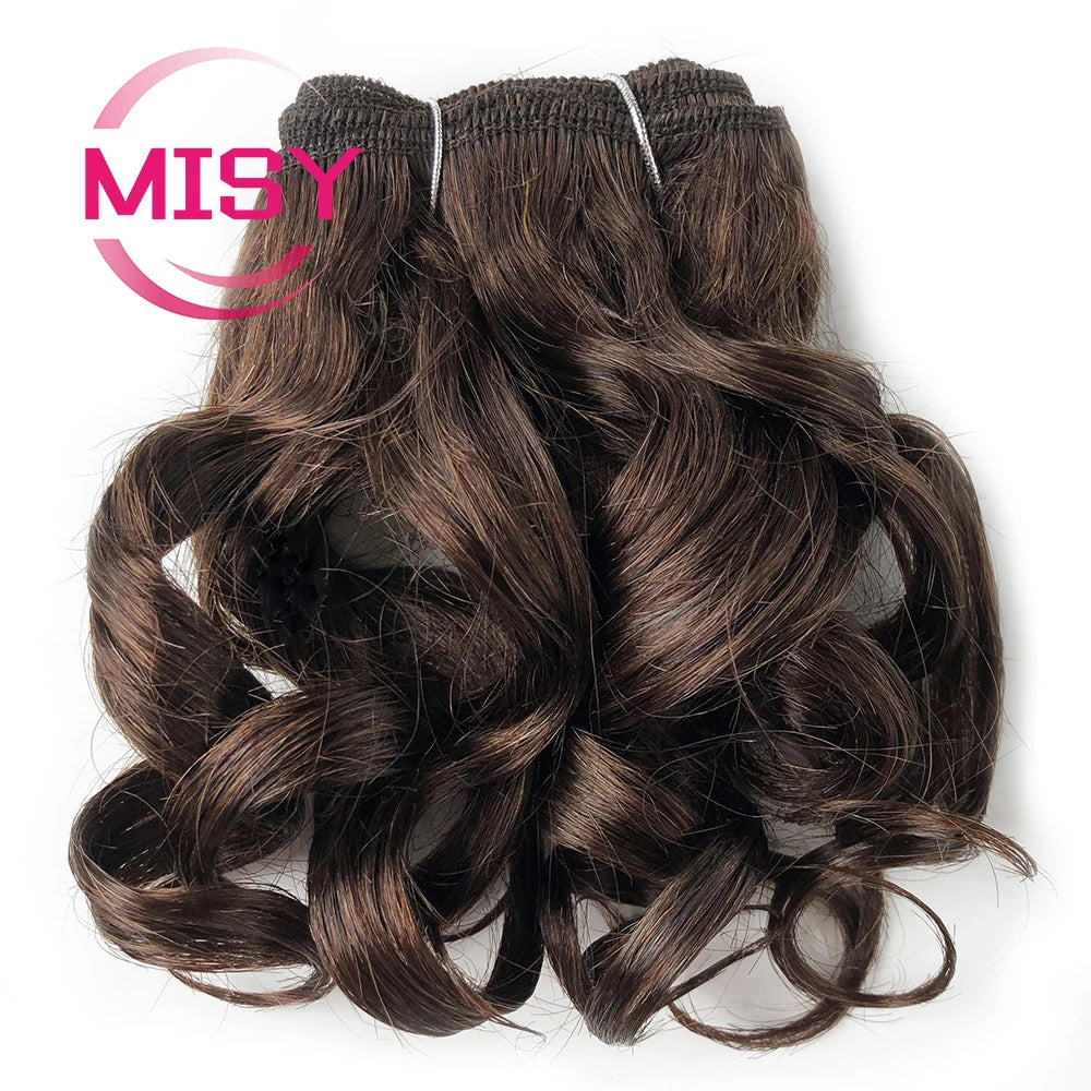 Brazilian Natural Human Hair 200g/Lot Short Curly Hair Bundles Ombre Color 1B 99J 30 27 For Women Hair Extensions Human Hair