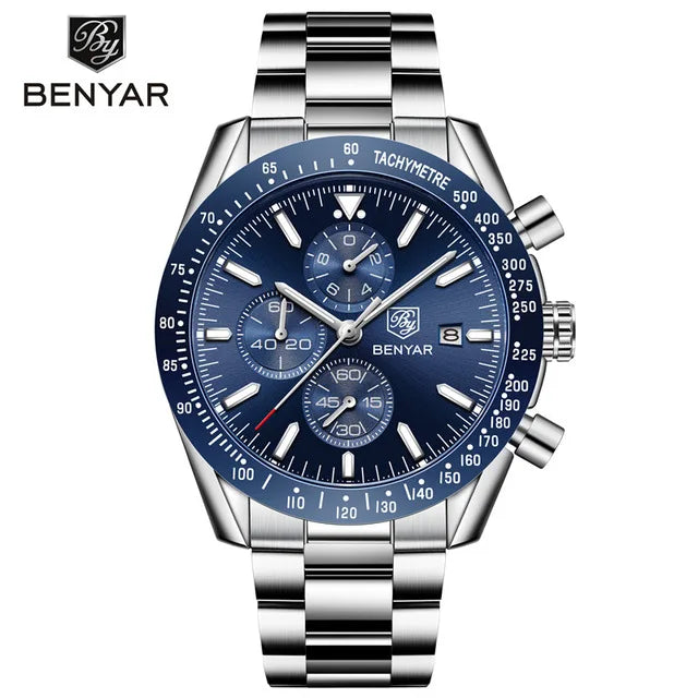 BENYAR 5140 Men Watch Brand Luxury Silicone Waterproof Quartz Watches Men Wrist  Sport WristWatches Relogio Masculino