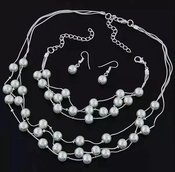 Pearl Necklace Collier Femme Collares Statement Multilayer Choker Statement Jewelry Women Simulated Pearl Necklaces & Pendants