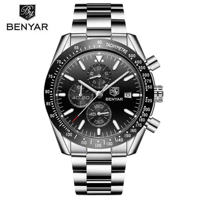 BENYAR 5140 Men Watch Brand Luxury Silicone Waterproof Quartz Watches Men Wrist  Sport WristWatches Relogio Masculino