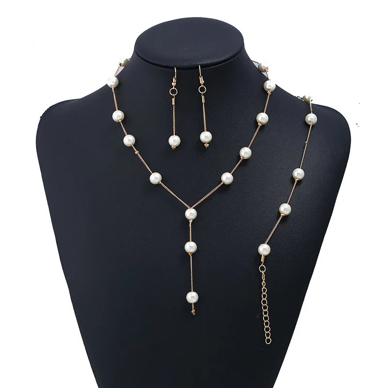 Pearl Necklace Collier Femme Collares Statement Multilayer Choker Statement Jewelry Women Simulated Pearl Necklaces & Pendants