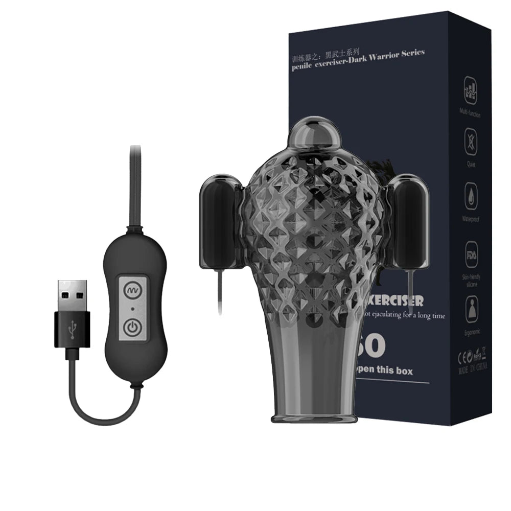 Penis Vibrator Sex Toys for Men Penis Delay Trainer Male Masturbator Delay Lasting Trainer Sex Products Glans Vibrator For Man