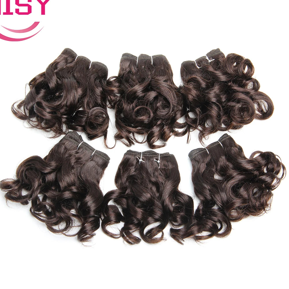 Brazilian Natural Human Hair 200g/Lot Short Curly Hair Bundles Ombre Color 1B 99J 30 27 For Women Hair Extensions Human Hair