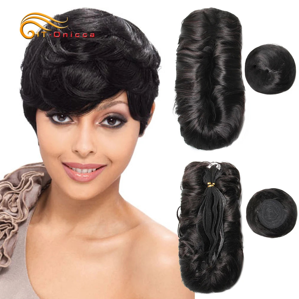 28PCS Curly Human Hair Bundles Brazilian Hair Weave Bundles Short Hair Human Hair Bundles For Woman