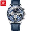 OLEVS Brand 2945 Men's Watches Chronograph Moon Phase Calendar Fashion Quartz Watch for Man Original SmartWatches Reloj Hombre