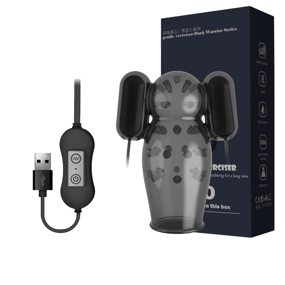 Penis Vibrator Sex Toys for Men Penis Delay Trainer Male Masturbator Delay Lasting Trainer Sex Products Glans Vibrator For Man