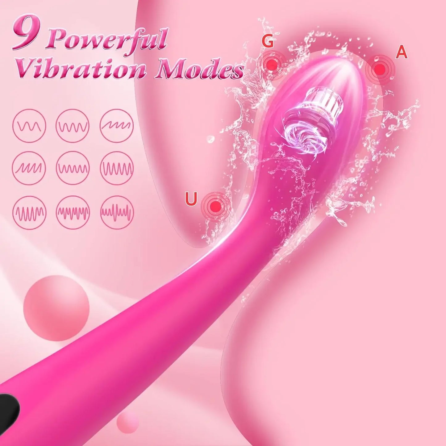 9 Vibrating LCD Display Vibrator for Women Vagina G Spot Clitoris Tits Anal Stimulator Massager Bullet Adult Sex Toys for Couple