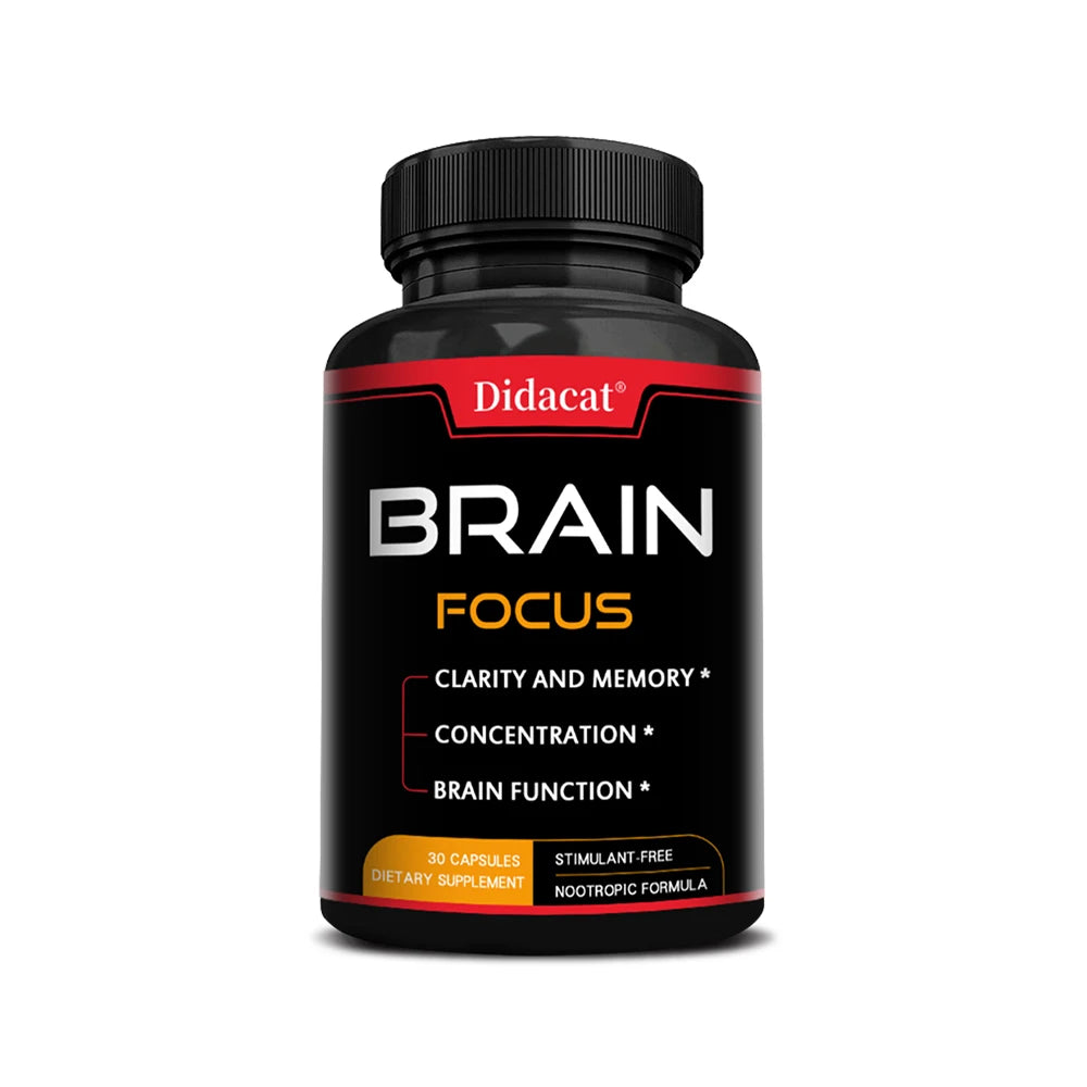 Bacopa Extract - with Lion's Mane, Helps Clear Thinking, Enhances Brain Function, Improves Memory, Supports Skin Health