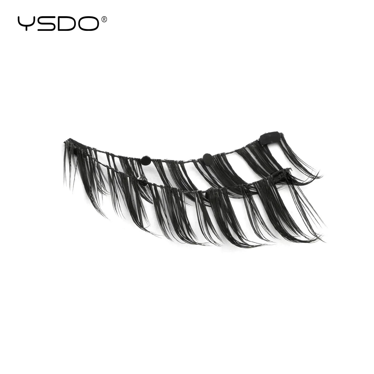 YSDO 1 Pair Magnetic Eyelashes Long-Lasting No Glue Needed Magnetic False Lashes Reusable Makeup Soft Faux 3D Mink Eyelash Tools