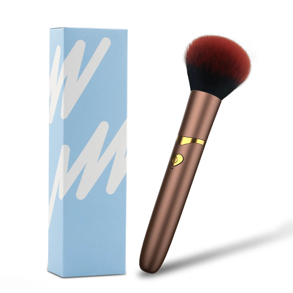 Vibrating Makeup Brush Massager Strong Shock Female Orgasm Clitoral Stimulator 7 Speed AV Wand Vibrator Adult Sex Toys for Women