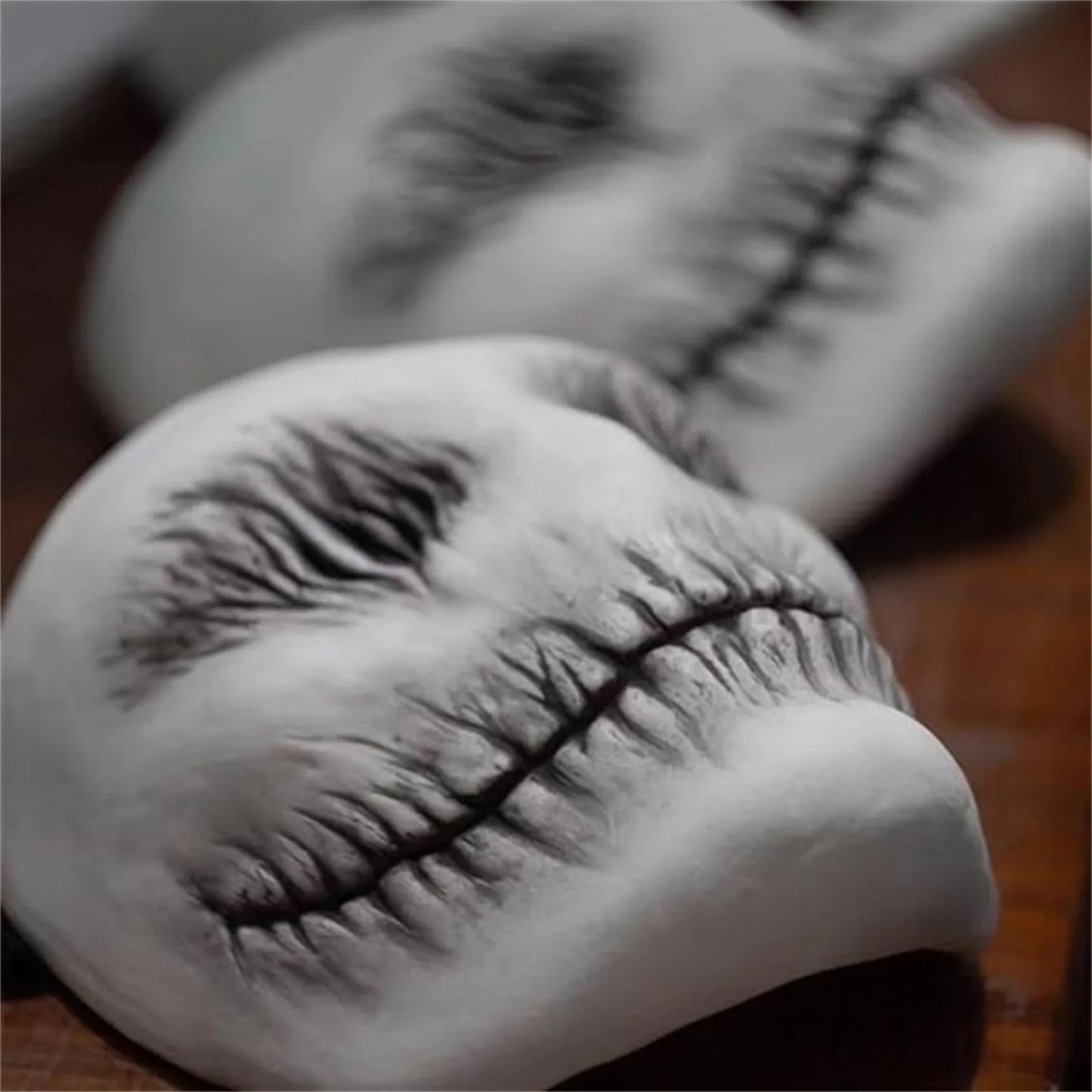 Terror White Slender Smile Mask Cosplay Horror Ghost Demon Killer Latex Helmet Halloween Carnival Party Costume Props