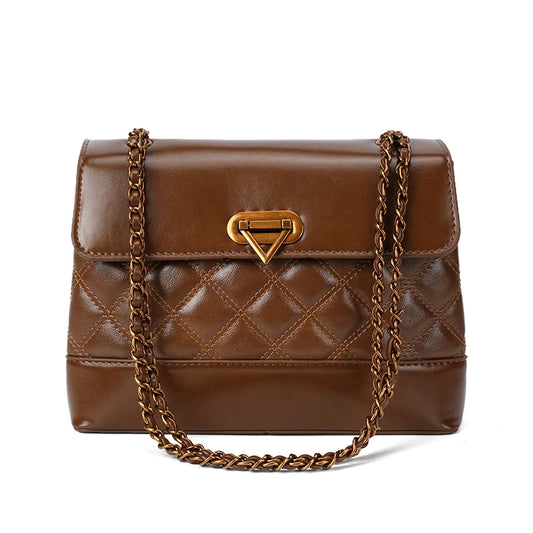 Designer handbag.Check Chain Small Bag for Women 2025 New Trendy Fashion Versatile Crossbody Bag Office Lady Shoulder Bag