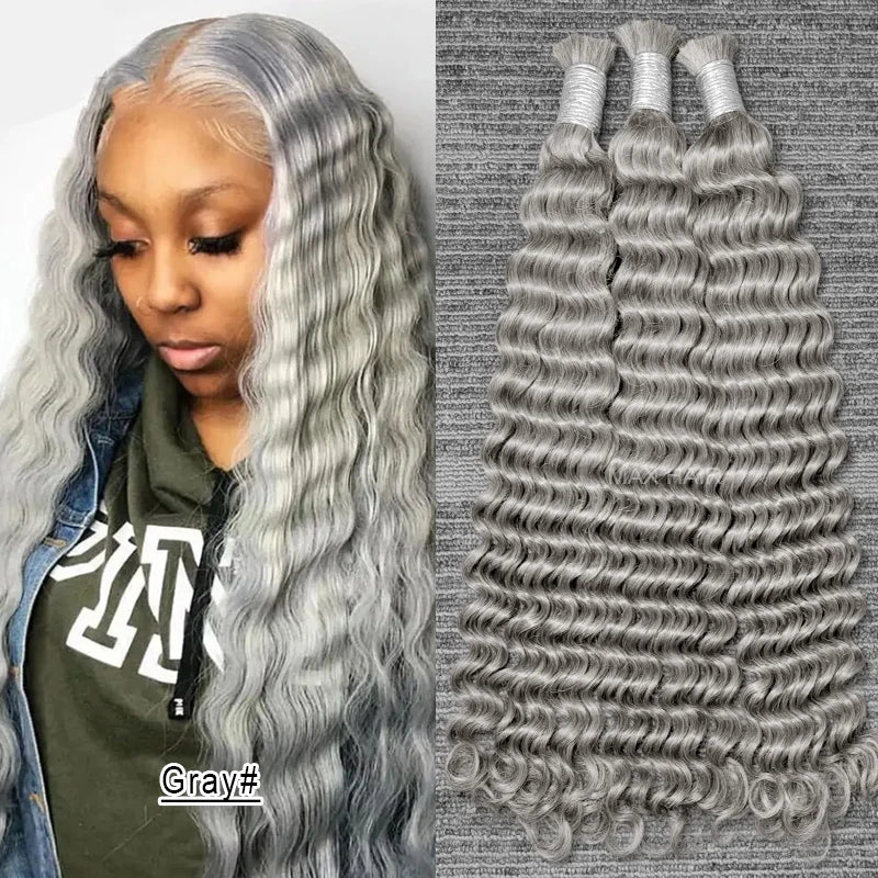 Vietnamese Deep Wave Bulk Human Hair For Braiding 100% Unprocessed Bulk Human Hair Extensions No Weft Human Hair For Braiding