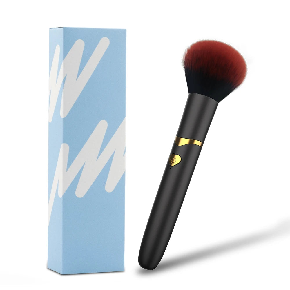 Vibrating Makeup Brush Massager Strong Shock Female Orgasm Clitoral Stimulator 7 Speed AV Wand Vibrator Adult Sex Toys for Women