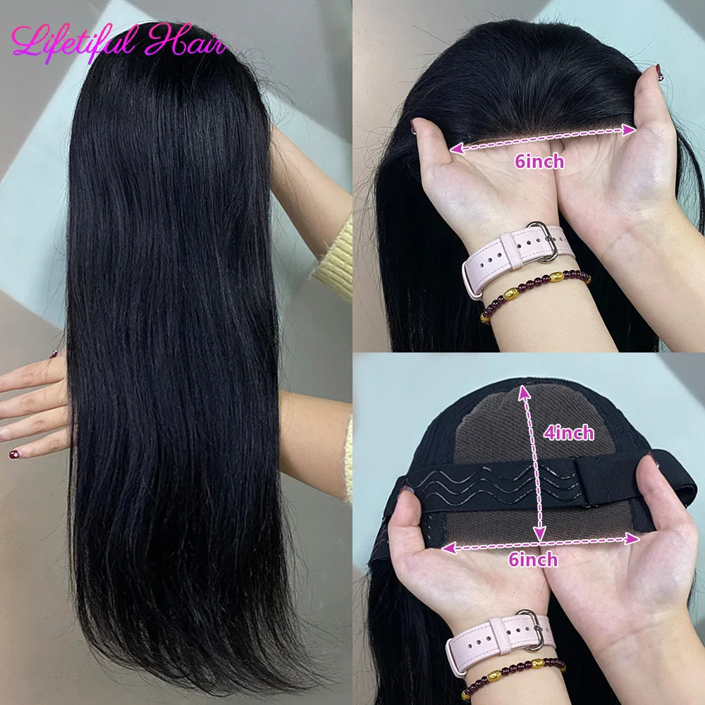 32 Inch 6x4 Bone Straight Human Hair Wigs Glueless Wig Human Hair Ready To Wear Pre-cut Brazilian 100% Human Hair Wigs For Women