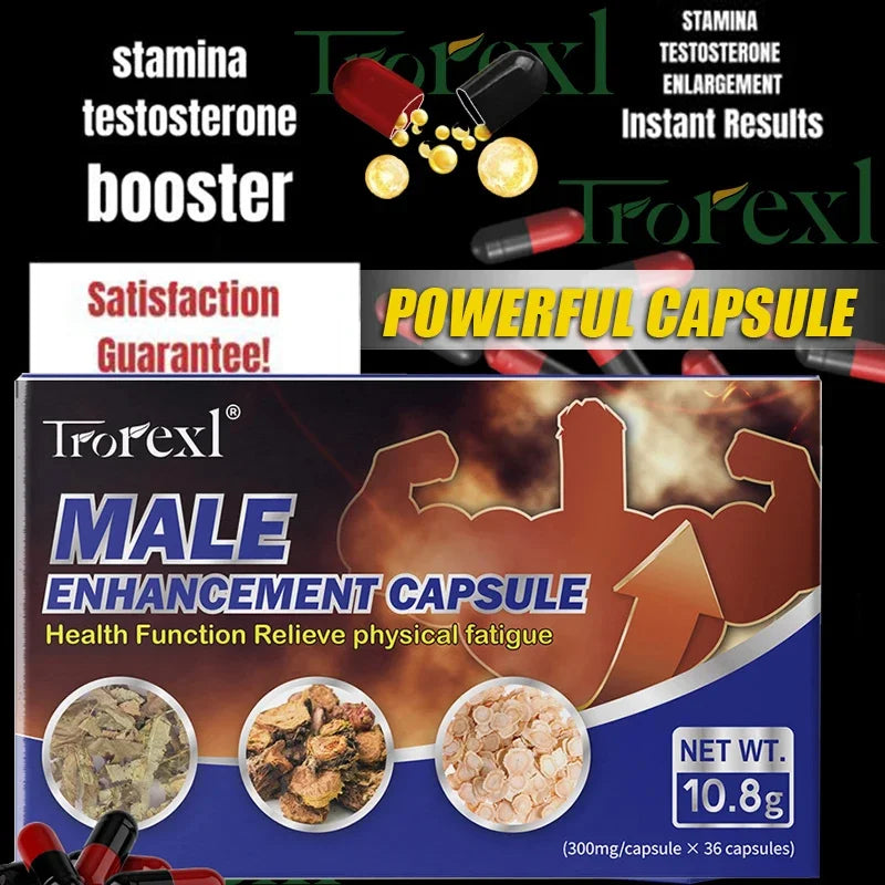 Best Male Supplements, Energy and Endurance Support - Booster for Men - Men's Muscle Enlargement