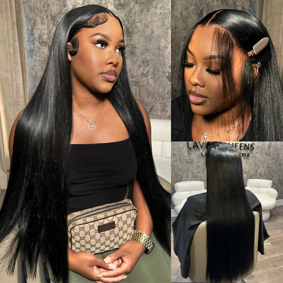 Bone Straight Wig 13x4 13x6 Hd Transparent Lace Frontal Human Hair Wigs Lace Front Pre Plucked With Baby Hair Wig Brazilian Hiar