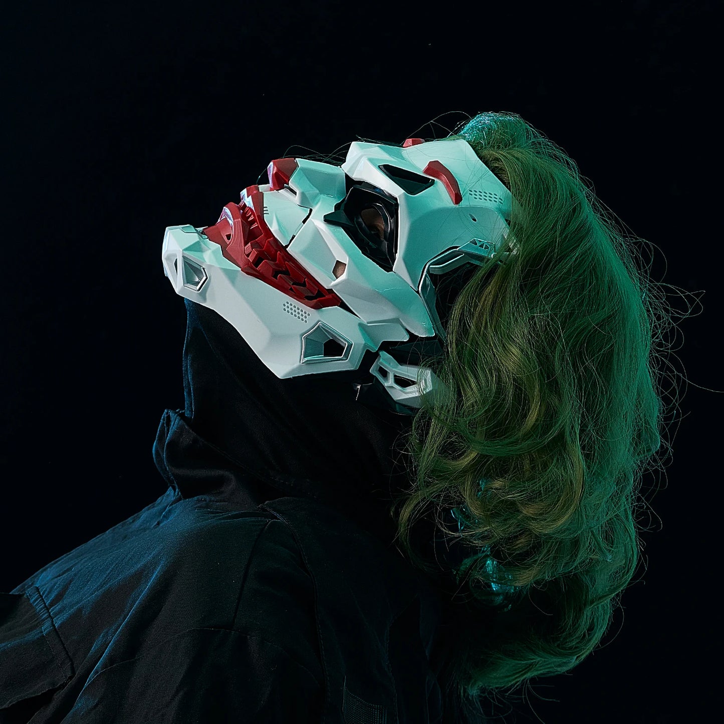 Cyberpunk Joker Masks with Clown Braids Cosplay Clown Costume Party Props Halloween Anime Role-Playing Gifts Toys for Adults