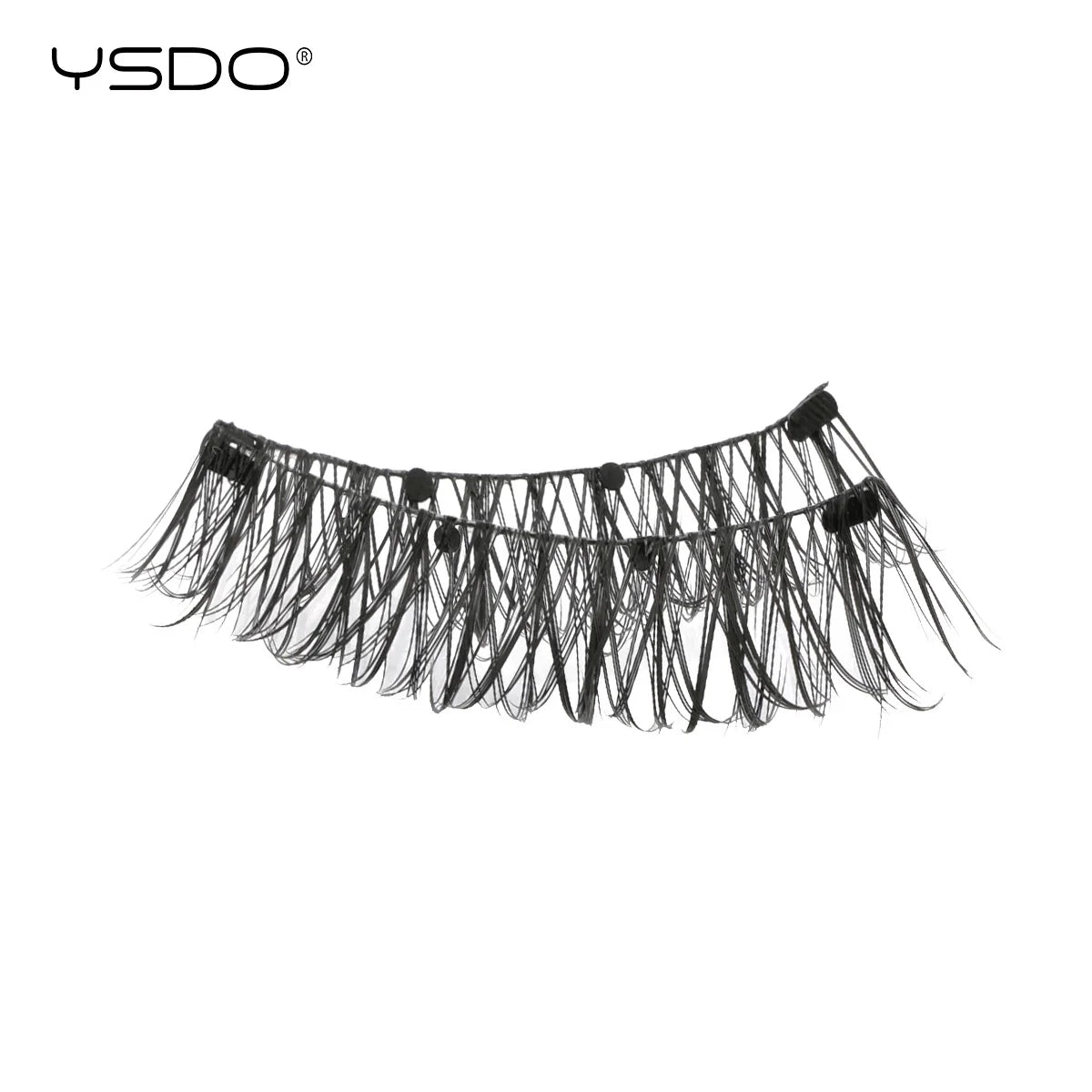 YSDO 1 Pair Magnetic Eyelashes Long-Lasting No Glue Needed Magnetic False Lashes Reusable Makeup Soft Faux 3D Mink Eyelash Tools