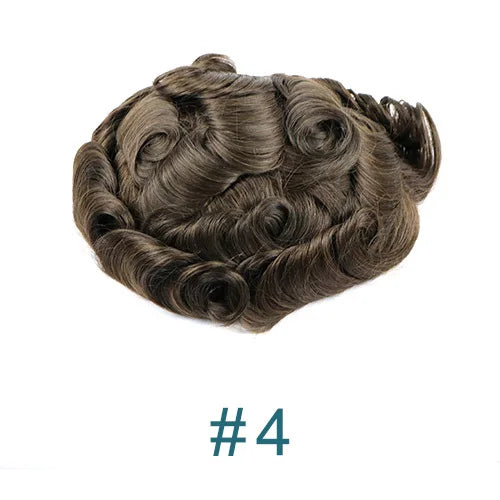 100% Human Hair 80Density Natural Hairline 0.02mm Full Skin Base Men Toupee #1B80 #60R Capillary Prosthesis System Man Hairpiece