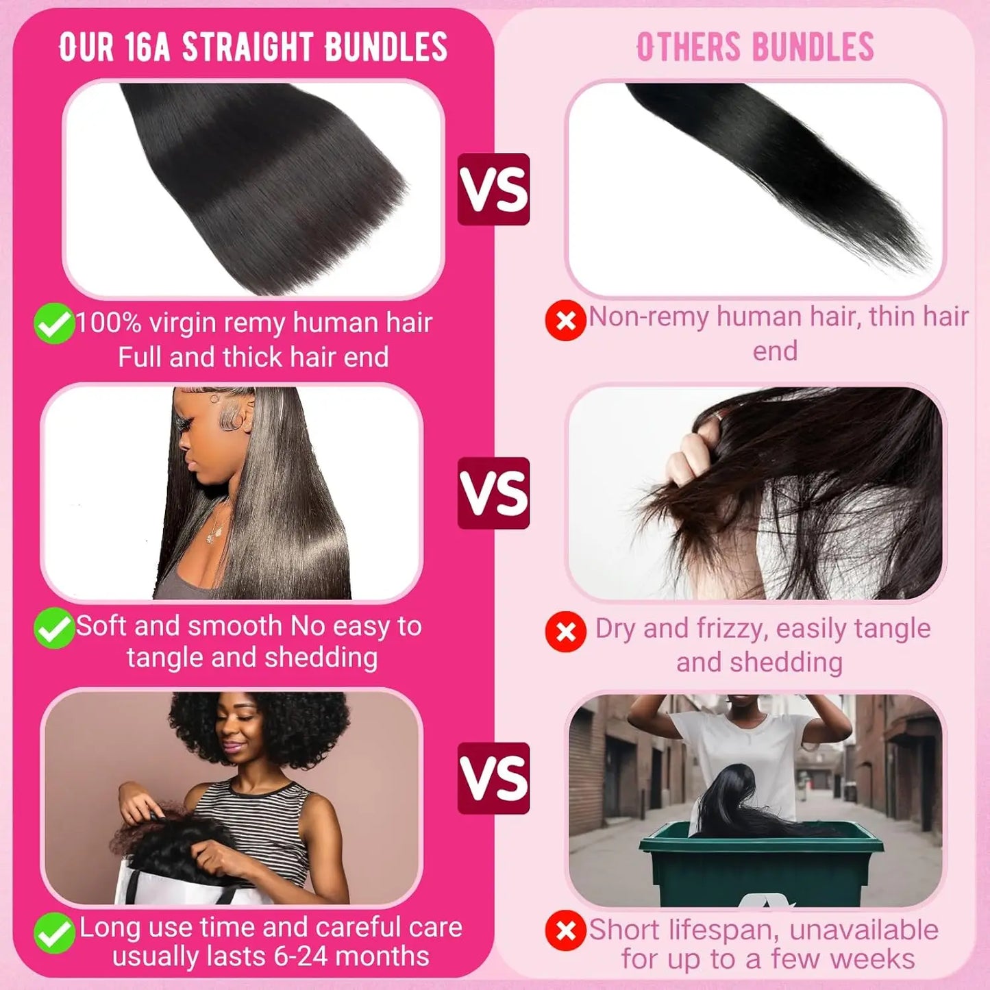 30 Inch Brazilian Bone Straight Hair Bundles 100% Human Hair Weave Bundles Straight Virgin Human Hair 1/3/4 Bundles