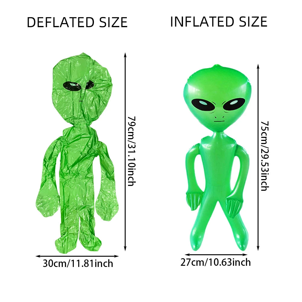 1pc Inflatable Alien Toy PVC Alien Model Theme Party Decorative Props Indoor Outdoor Festival Decoration