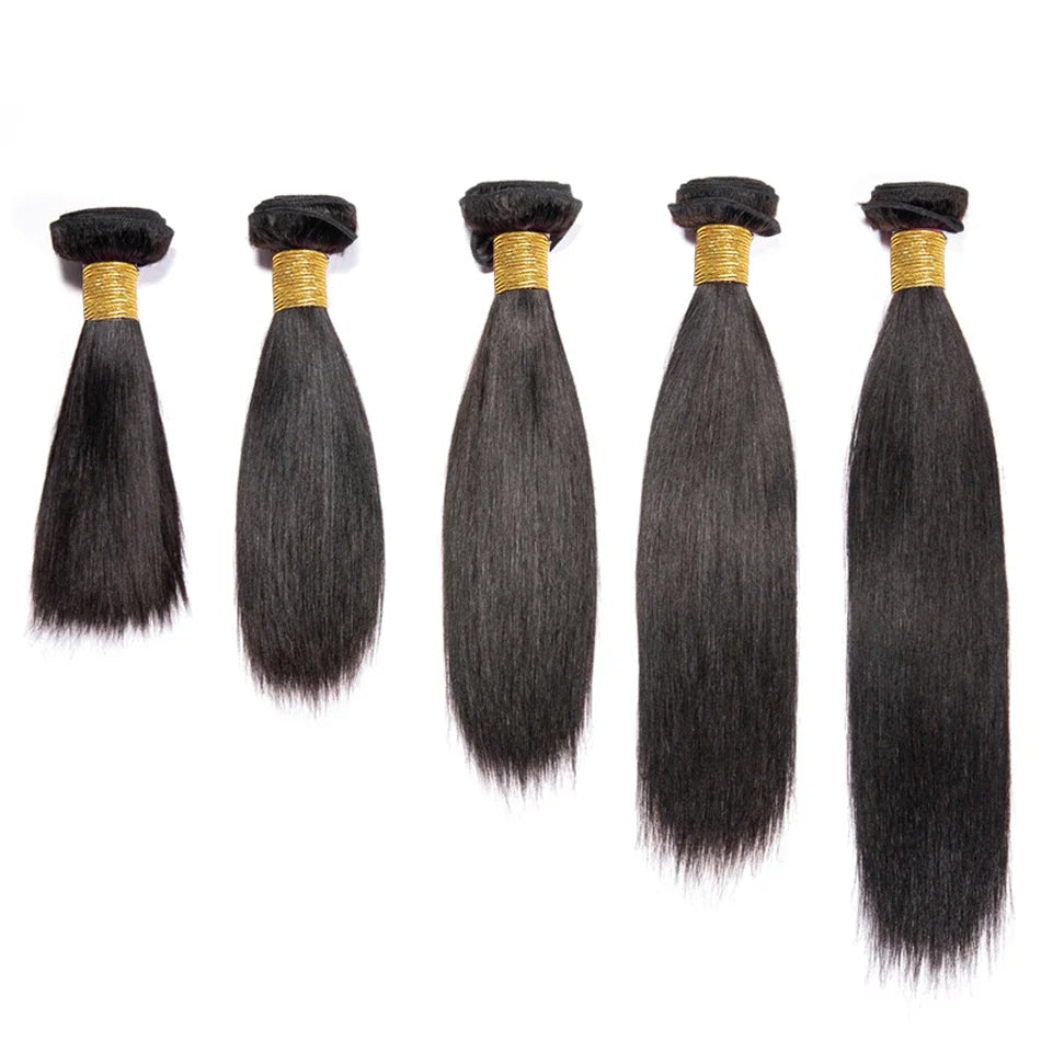 Brazilian Bone Straight Bundles 100% Unprocessed Human Hair Bundles Virgin Hair 1/3 Bundles Short Straight Weave Hair Extensions