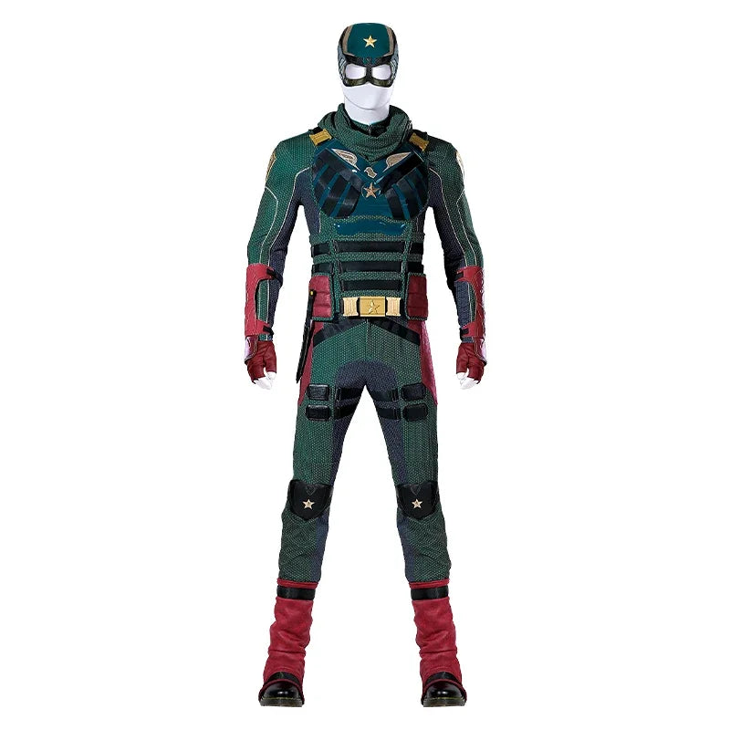 The Boys Soldier Boy Suit Costume American Hero Carnival Halloween Cosplay Green Superhero Ben Battle Outfit Adult  Men Suit