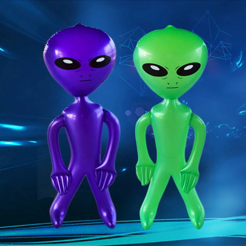 1pc Inflatable Alien Toy PVC Alien Model Theme Party Decorative Props Indoor Outdoor Festival Decoration