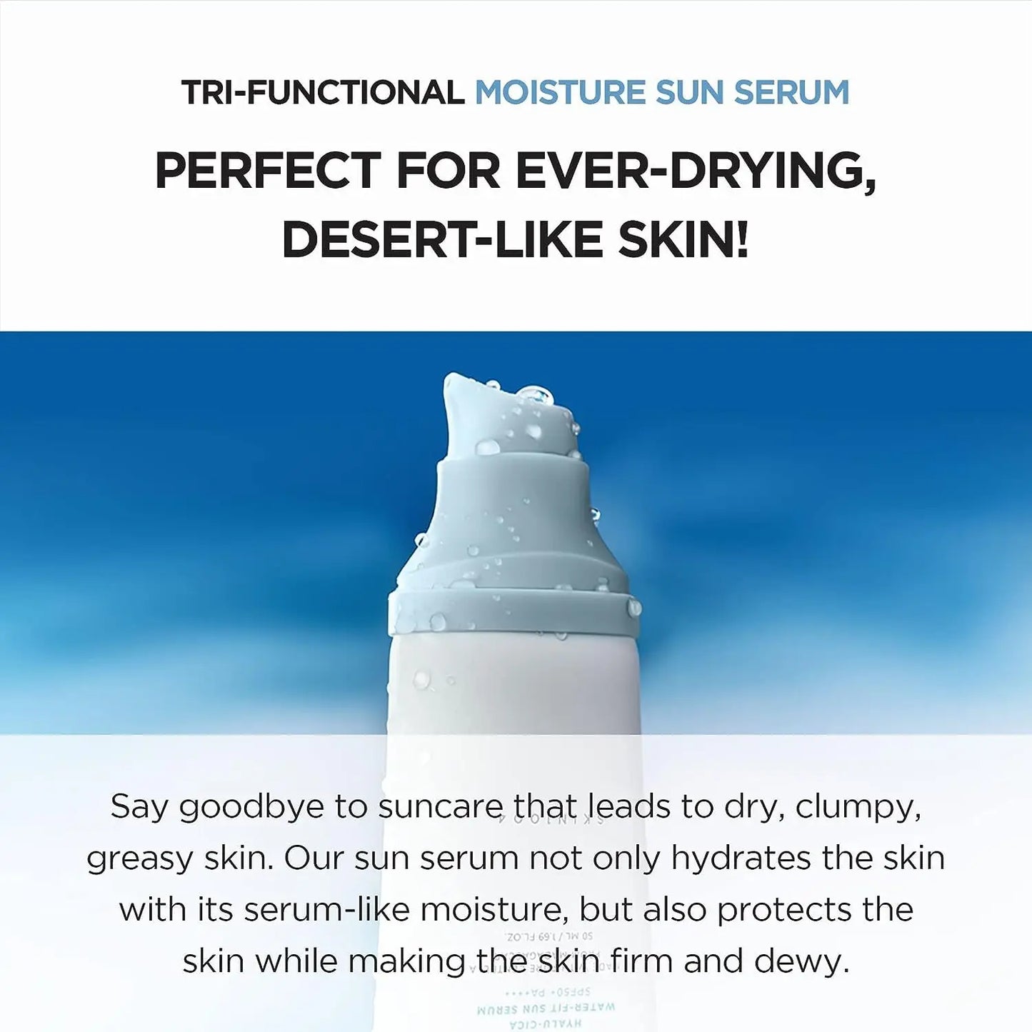 SKIN 1004 Hyaluronic acid Centella asiatica water-based sunscreen moisturizing light nourishing Korean skin care products 50ML