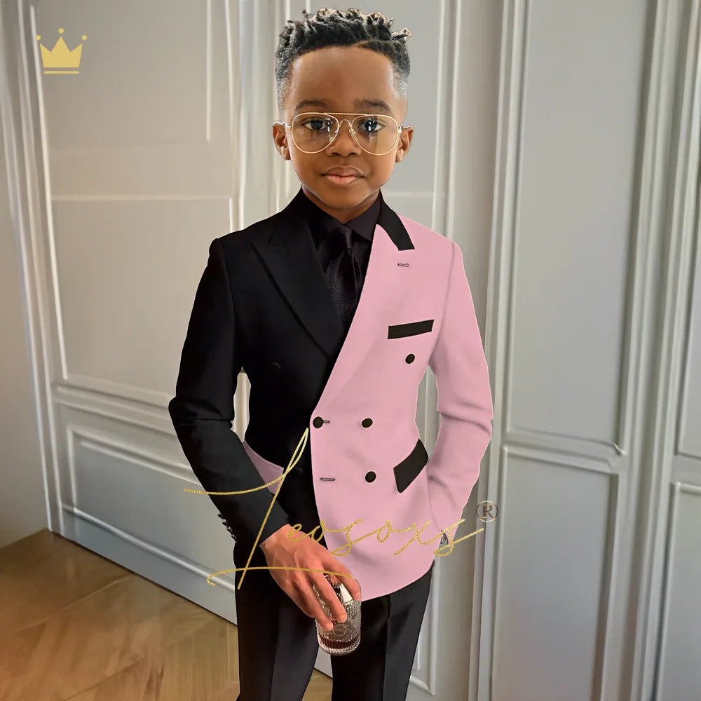Boys formal suit set 3 piece suit, suitable for wedding party cocktail party custom suit dress 2~16 years old children suit