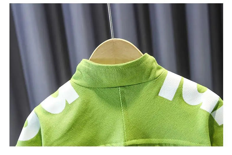 Boys Clothing Suit Spring and Autumn Children's Sportswear Two-piece Set fashion New zipper Jacket+Pants Suit For Boy 2-10Y