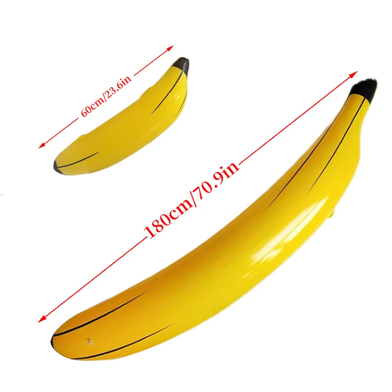 1pc Inflatable Banana 60cm/180cm Fake Banana Fruit Props Inflatable Toys Bachelorette Party Games Toss Ring Toy