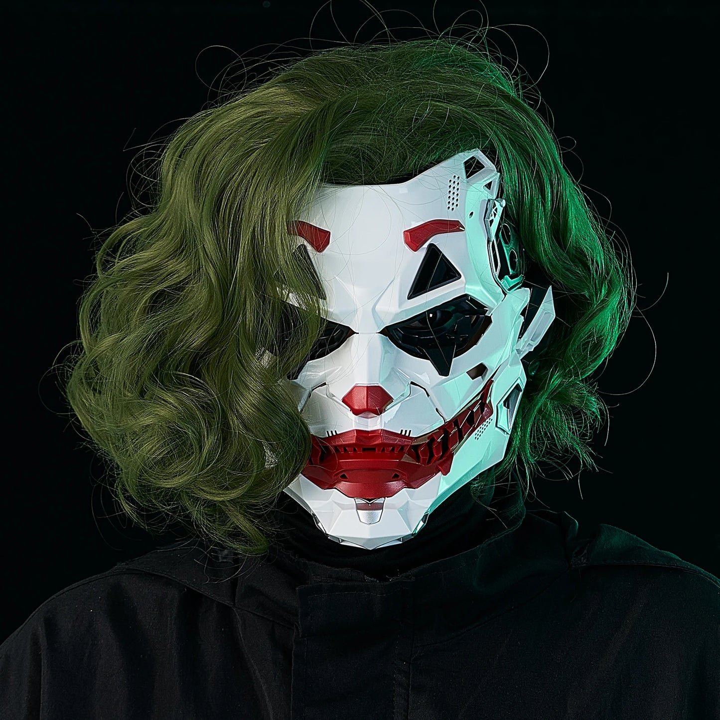 Cyberpunk Joker Masks with Clown Braids Cosplay Clown Costume Party Props Halloween Anime Role-Playing Gifts Toys for Adults