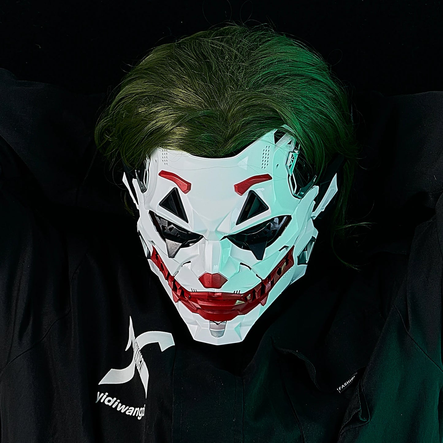 Cyberpunk Joker Masks with Clown Braids Cosplay Clown Costume Party Props Halloween Anime Role-Playing Gifts Toys for Adults