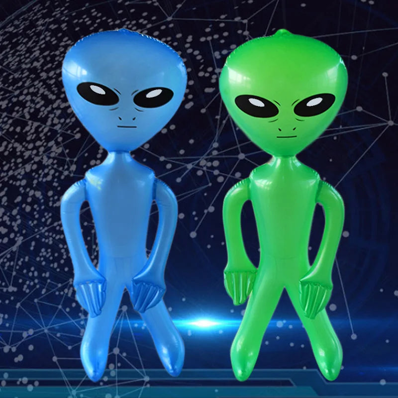 1pc Inflatable Alien Toy PVC Alien Model Theme Party Decorative Props Indoor Outdoor Festival Decoration