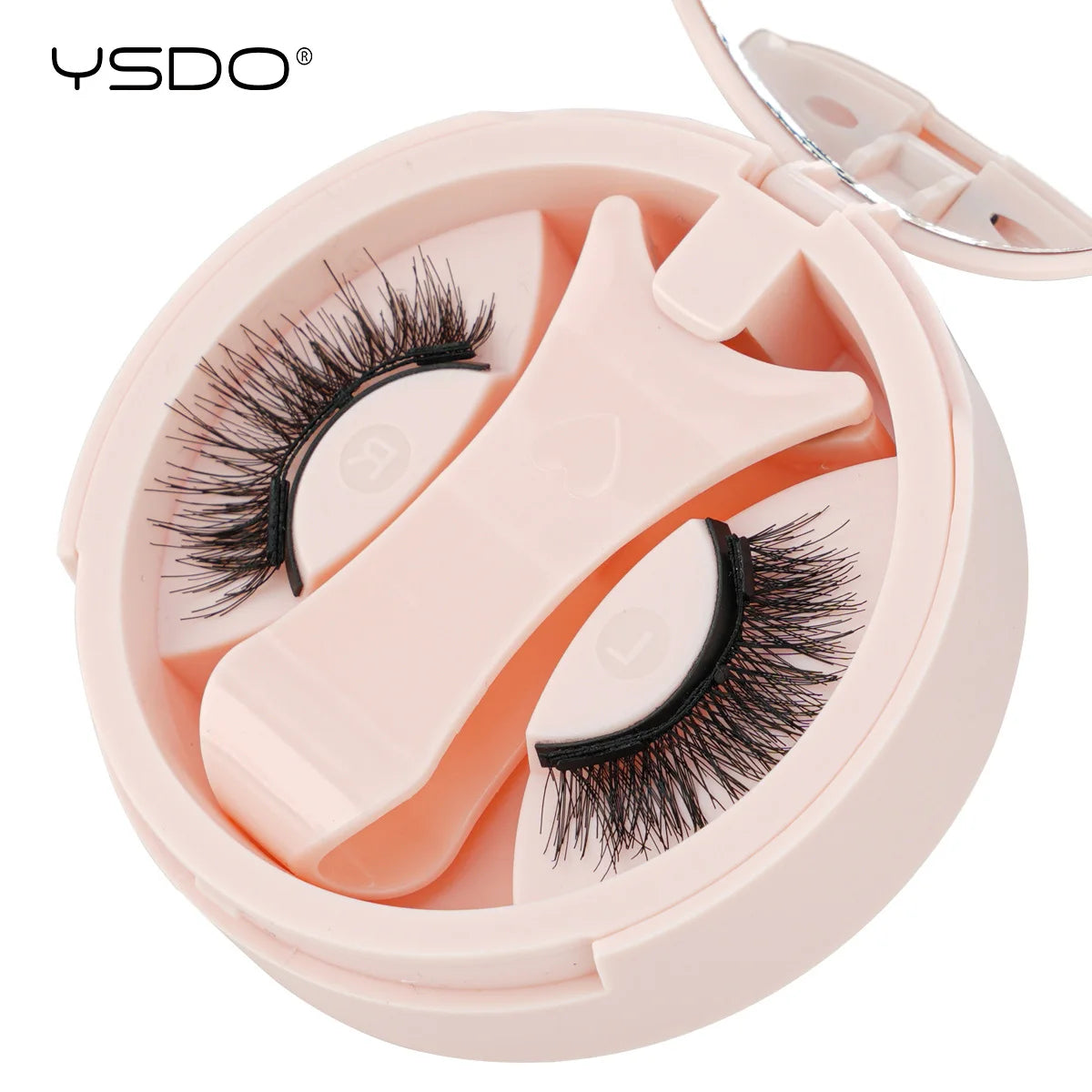 YSDO 1 Pair Magnetic Eyelashes Long-Lasting No Glue Needed Magnetic False Lashes Reusable Makeup Soft Faux 3D Mink Eyelash Tools