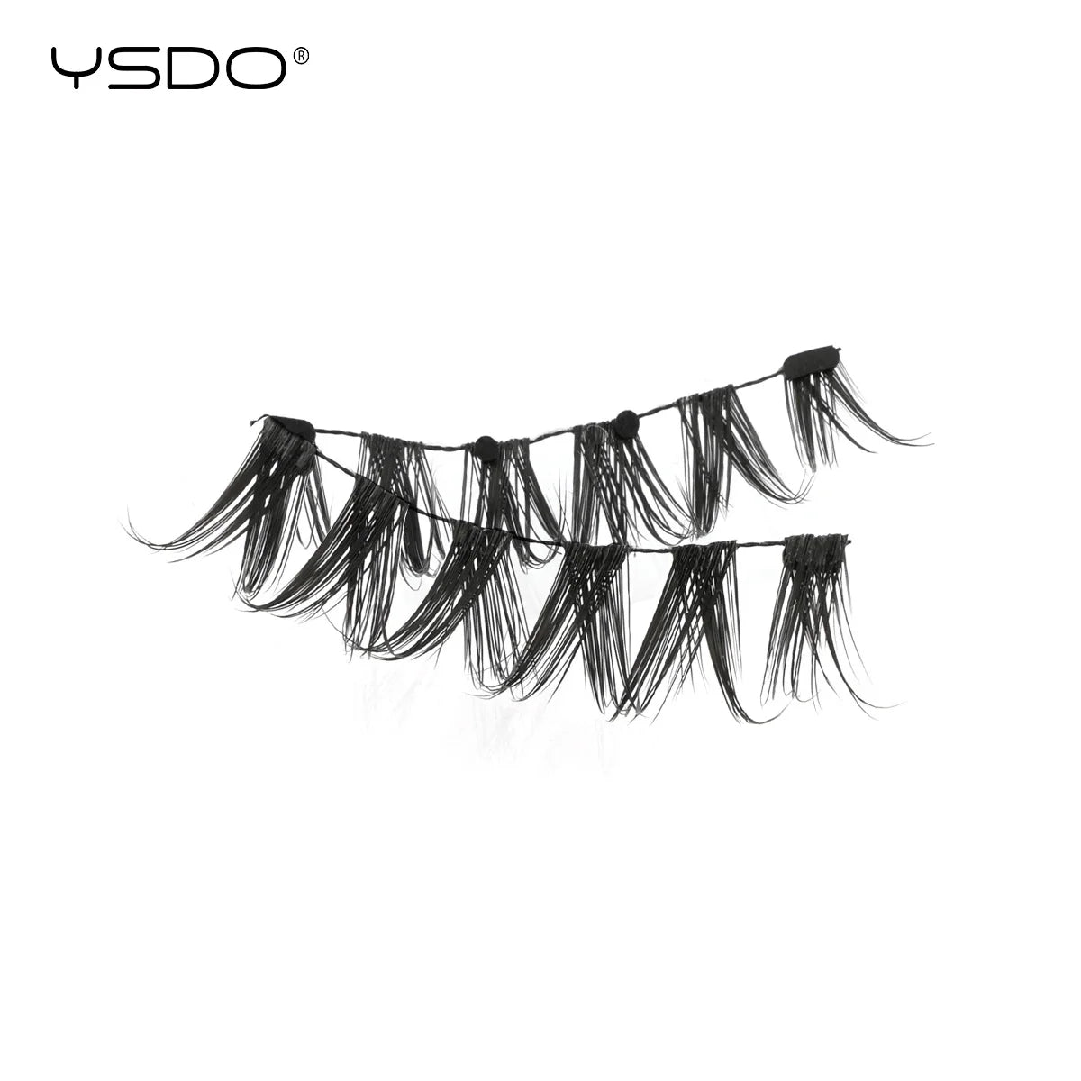 YSDO 1 Pair Magnetic Eyelashes Long-Lasting No Glue Needed Magnetic False Lashes Reusable Makeup Soft Faux 3D Mink Eyelash Tools